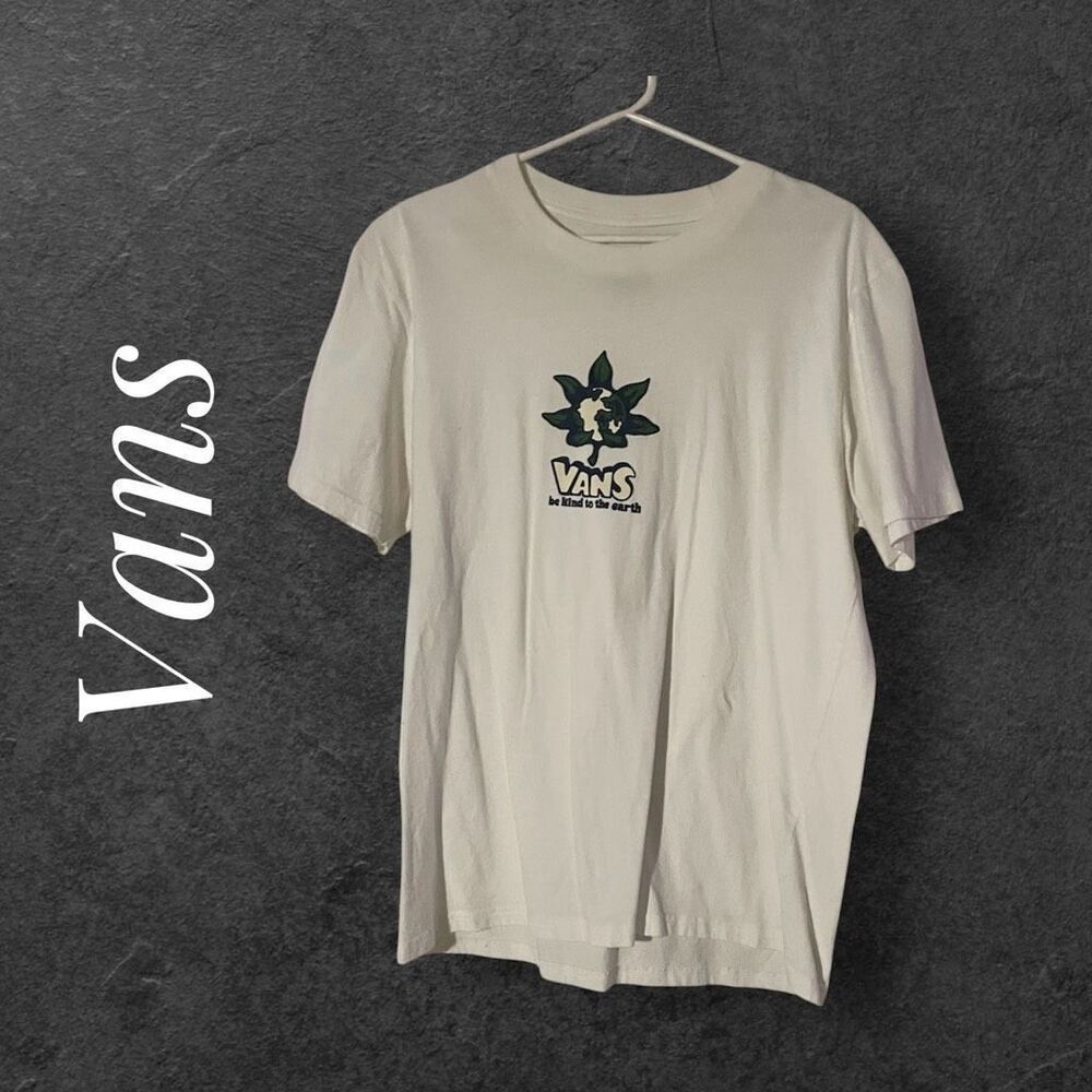 Vans Men’s Large Graphic Tee White Short Sleeve Crew Neck
